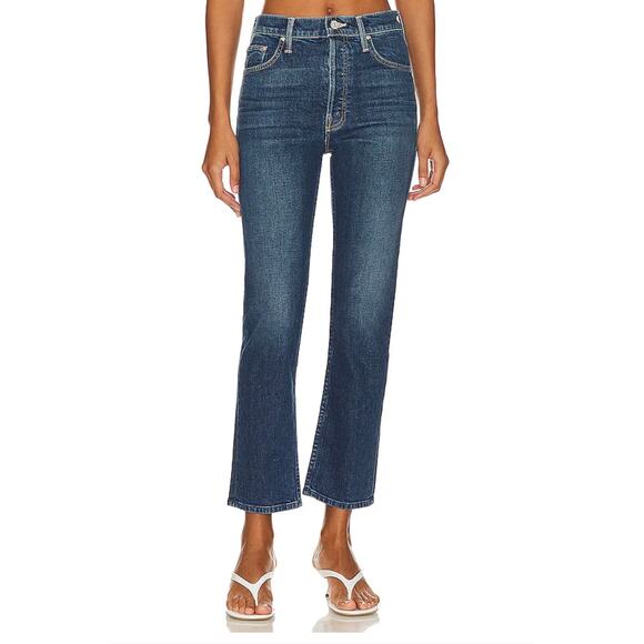 Mother Tomcat Ankle in Cannonball Straight Crop Stretch Jeans 26 $258 (NEW) - Picture 2 of 8